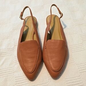 Talbots warm blush poppy slingback